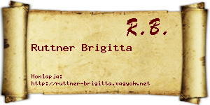 Ruttner Brigitta névjegykártya